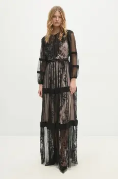 Answear Lab rochie culoarea negru, maxi, evazati imagine