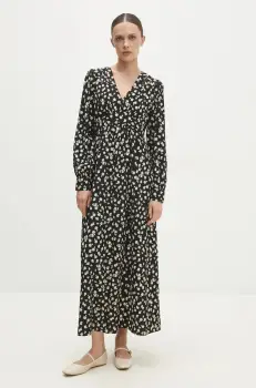 Answear Lab rochie culoarea negru, maxi, evazati imagine