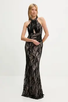 Answear Lab rochie culoarea negru, maxi, evazati imagine