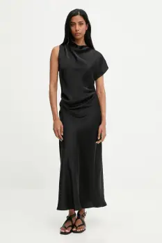 Answear.LAB rochie culoarea negru, maxi, evazati imagine