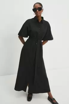 Answear Lab rochie culoarea negru, maxi, evazati imagine