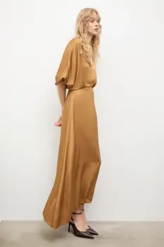 Answear.LAB rochie culoarea negru, maxi, evazati imagine