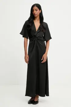 Answear.LAB rochie culoarea negru, maxi, evazati imagine