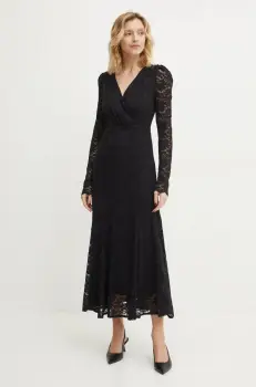 Answear Lab rochie culoarea negru, maxi, evazati imagine