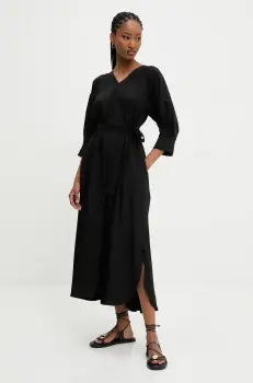 Answear Lab rochie culoarea negru, maxi, evazati imagine