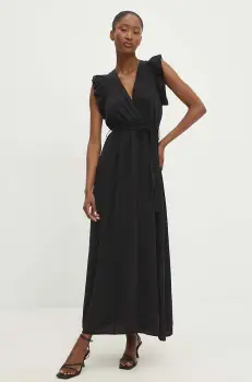 Answear Lab rochie culoarea negru, maxi, evazati imagine