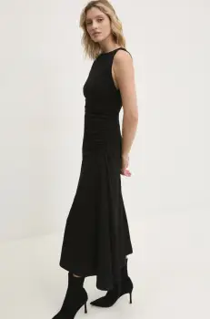 Answear Lab rochie culoarea negru, maxi, evazati imagine