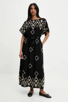 Answear Lab rochie culoarea negru, maxi, evazati imagine