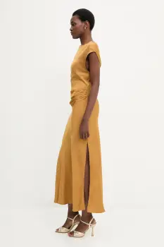 Answear.LAB rochie culoarea negru, maxi, evazati imagine