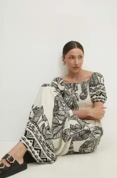 Answear Lab rochie culoarea negru, maxi, evazati imagine