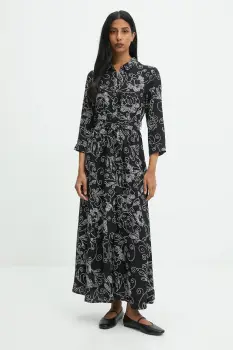 Answear.LAB rochie culoarea negru, maxi, evazati imagine