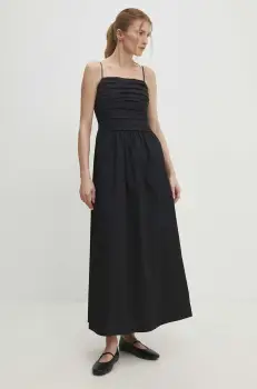 Answear Lab rochie culoarea negru, maxi, evazati imagine