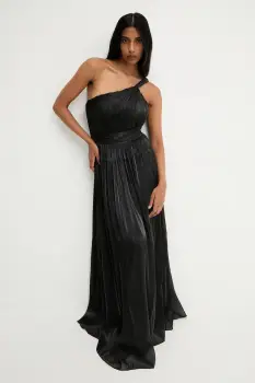 Answear.LAB rochie culoarea negru, maxi, evazati imagine