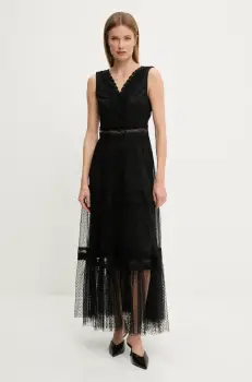 Answear Lab rochie culoarea negru, maxi, evazati imagine