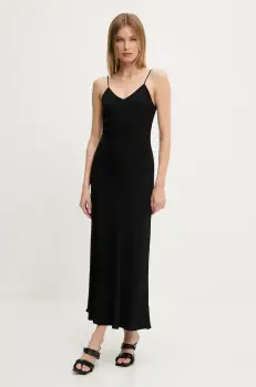 Answear Lab rochie culoarea negru, maxi, evazati imagine