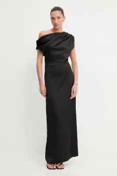 Answear.LAB rochie culoarea negru, maxi, evazati imagine