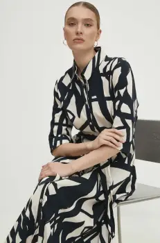 Answear Lab rochie culoarea negru, maxi, evazati imagine