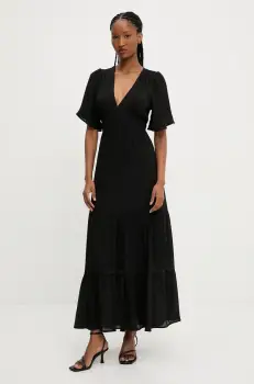 Answear Lab rochie culoarea negru, maxi, evazati imagine