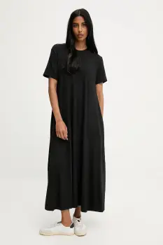 Answear.LAB rochie culoarea negru, maxi, evazati imagine
