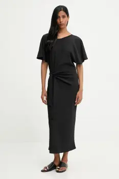 Answear.LAB rochie culoarea negru, maxi, evazati imagine