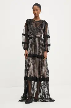 Answear Lab rochie culoarea negru, maxi, evazati imagine