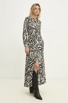 Answear Lab rochie culoarea negru, maxi, evazati imagine