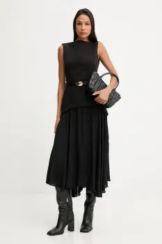 Answear.LAB rochie culoarea negru, maxi, evazati imagine