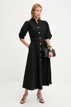 Answear.LAB rochie culoarea negru, maxi, evazati imagine