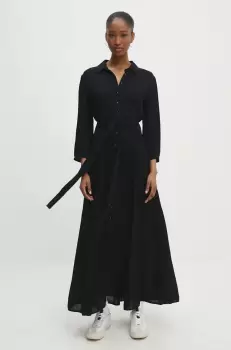 Answear Lab rochie culoarea negru, maxi, evazati imagine