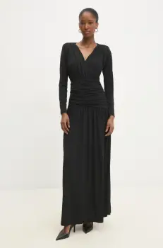 Answear Lab rochie culoarea negru, maxi, evazati imagine