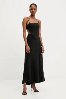 Answear Lab rochie culoarea negru, maxi, evazati imagine