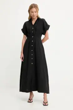 Answear.LAB rochie culoarea negru, maxi, evazati imagine