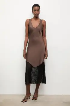 Answear.LAB rochie culoarea negru, maxi, evazati imagine