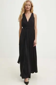 Answear Lab rochie culoarea negru, maxi, evazati imagine
