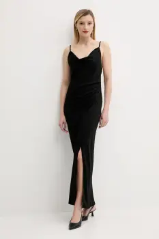 Answear Lab rochie culoarea negru, maxi, mulata imagine