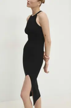 Answear Lab rochie culoarea negru, maxi, mulata imagine