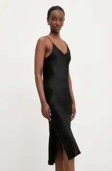 Answear Lab rochie culoarea negru, maxi, mulata imagine