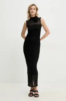 Answear Lab rochie culoarea negru, maxi, mulata imagine