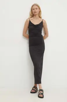 Answear Lab rochie culoarea negru, maxi, mulata imagine