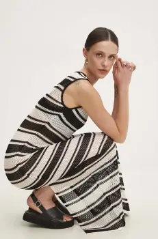 Answear Lab rochie culoarea negru, maxi, mulata imagine