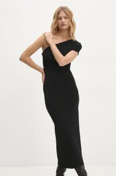 Answear Lab rochie culoarea negru, maxi, mulata imagine