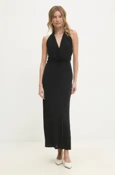 Answear Lab rochie culoarea negru, maxi, mulata imagine