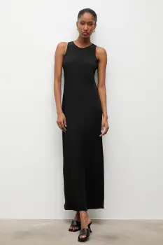 Answear.LAB rochie culoarea negru, maxi, mulata imagine