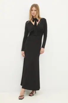 Answear Lab rochie culoarea negru, maxi, mulata imagine