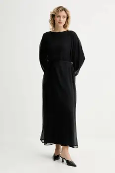 Answear.LAB rochie culoarea negru, maxi, oversize imagine