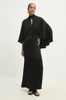 Answear Lab rochie culoarea negru, maxi, oversize imagine