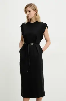 Answear Lab rochie culoarea negru, midi, drept imagine