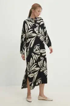 Answear Lab rochie culoarea negru, midi, drept imagine