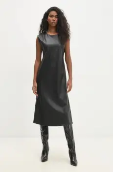 Answear Lab rochie culoarea negru, midi, drept imagine