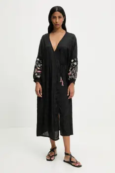 Answear Lab rochie culoarea negru, midi, drept imagine